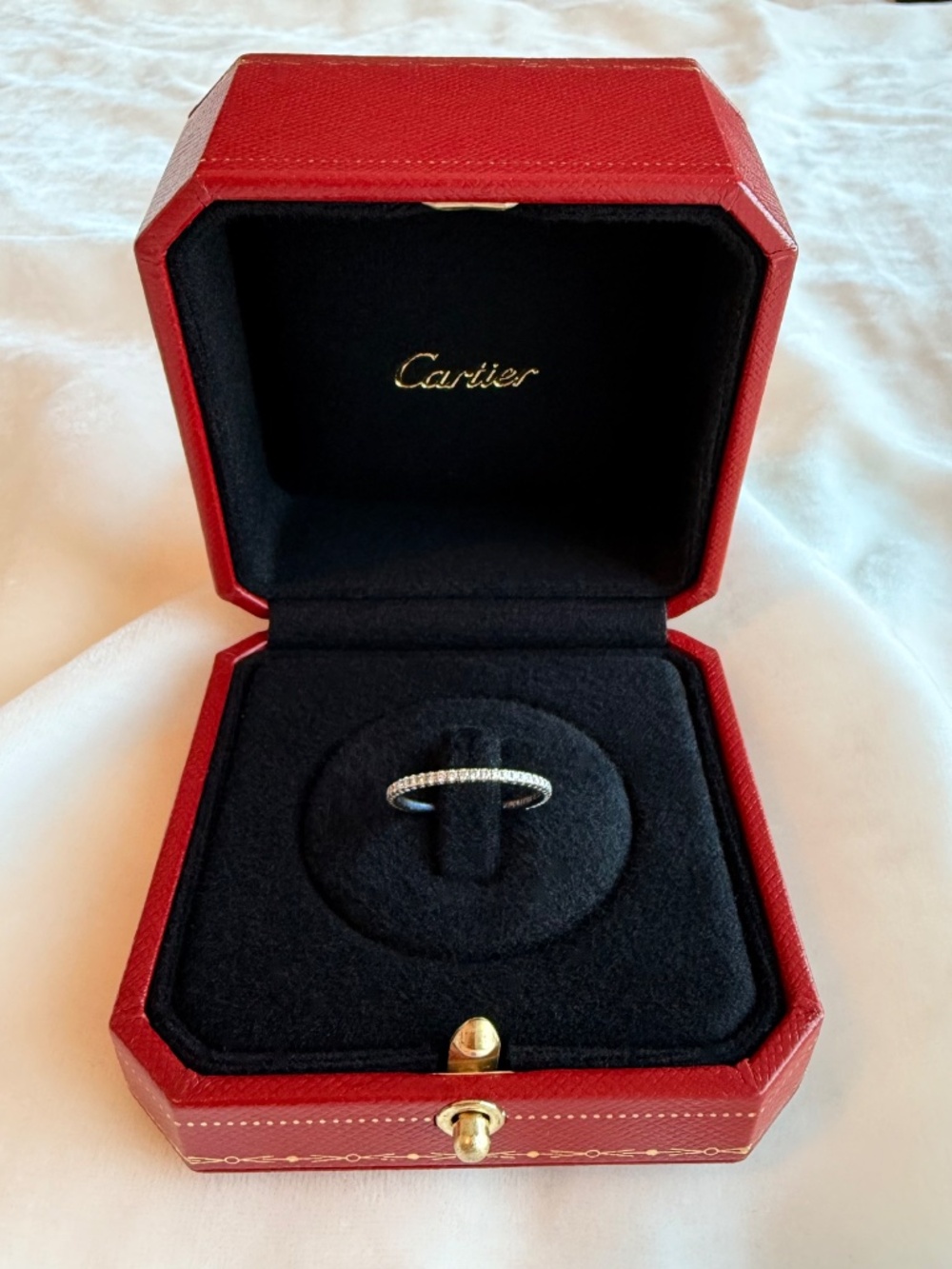 Cartier Paved Diamond Etincelle de Cartier Wedding Bang White Gold Size 6